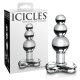 Icicles Nr. 47 - trīskārša pērlīšu, stikla anālais dildo (caurspīdīgs)