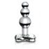 Icicles No. 47 - Triple Bead Glass Anal Dildo (Clear)