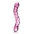 Icicles No. 55 - double-ended, G-spot dildo en verre (rose)