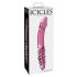 Icicles No. 57 - roze glazen dildo met twee uiteinden