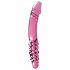 Icicles br. 57 - dvostrani stakleni dildo s penisom (roza)