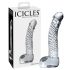 Icicles Nr. 61 - Hoden und Penis aus Glas Dildo (transparent)