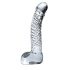 Icicles No. 61 - glass dildo with testicles and penis (transparent)