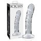 Icicles No. 62 - szklane dildo z penisem (półprzezroczyste)