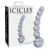 Icicles No. 66 - Curved, Beaded Glass Dildo (Transparent)