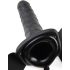 Vibratore Strap-On Fetish 8 - Hollow con Imbracatura (Nero)