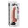 King Cock 9 - Flexible Vibrator with Base (26cm) - Natural