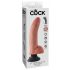 Vibratore Realistico King Cock 9 con Ventosa Flessibile (26cm) - Color Carne