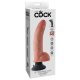 King Cock 9 - buigzame dildo met zuignap (26 cm) - natuur