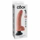 King Cock 9 - Flexible Vibrator with Base (26cm) - Natural