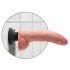 King Cock 9 - biegsamer, standfester Vibrator (26cm) - Naturfarben