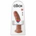 King Cock 9 - Suction Cup Realistic Dildo (23cm) - Dark Natural