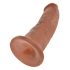 King Cock 9 - piesūcekņa bāze reālistisks dildo (23 cm) - tumšs dabīgs