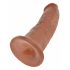 King Cock 9 - dildo z zaciskiem (23 cm) - ciemny naturalny