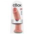 King Cock 10 - Large Suction Cup Dildo (25cm) - Natural