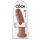 King Cock 10 - velké dildo se varlaty s přísavkou (25cm) - tmavě přírodní