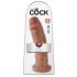 King Cock 10 - grande godemichet à ventouse (25cm) - naturel foncé