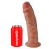 King Cock 10 - dildo mare cu ventuză (25cm) - culoare închis naturală