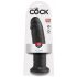 King Cock 10 - Großer Saugnapf Dildo (25cm) - Schwarz