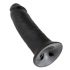 King Cock 10 - Large Suction Cup Dildo (10) - Black"