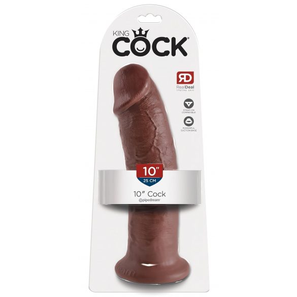 King Cock 10 - Grande Dildo con Ventosa (25cm) - Marrone