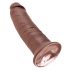 King Cock 10 - grand dildo à ventouse (25 cm) - marron