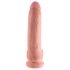 King Cock 9 - large suction cup dildo with balls (23cm) - natural