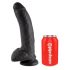 King Cock 9 - grand gode ventouse avec couilles (23 cm) - noir