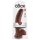 King Cock 9 - Gode ventouse avec testicules (23 cm) - marron