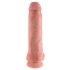 Královský Kok 11 - přísavkový, varlatový dildo (28 cm) - přírodní