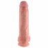 King Cock 11 - Suction Cup Dildo with Balls (28cm) - Natural