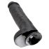 King Cock 11 - Large Suction Cup Dildo with Balls (28cm) - Black