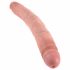 King Cock 12 Slim - tikroviškas dvigubas dildo (31cm) - natūralus