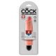 Pipedream King Cock 6″ Vibrating Stiffy - vodotěsný, realistický vibrátor (15cm) - tělová barva