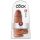 King Cock 9 Chubby - iminapinnaga, munanditega dildo (23 cm) - tume naturaalne