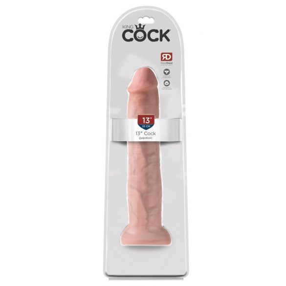 King Cock 13 - Giant Realistic Dildo (33cm) - Natural