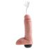 King Cock 8 - realistiškas ejakuliuojantis dildo (20 cm) - natūralios spalvos