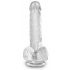 King Cock Clear 6 - małe dildo z jądrami (15 cm)