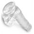 King Cock Clear 6 - majhen dildo s testisi (15 cm)