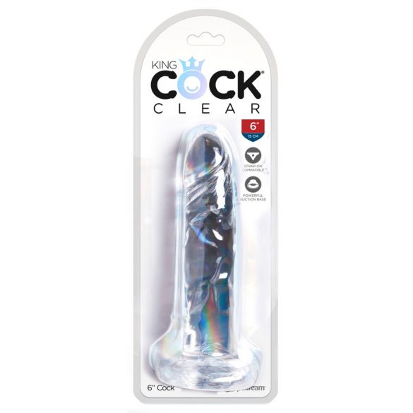 King Cock Clear 6 - gode ventouse (15 cm)