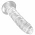 King Cock Clear 6 - zuignap dildo (15 cm)