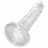 King Cock Clear 6 - zuignap dildo (15 cm)