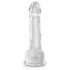 King Cock Clear 7 ventouse avec testicules (18 cm)