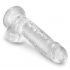 King Cock Clear 7 ventouse avec testicules (18 cm)