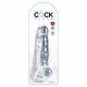 King Cock Clear 8 - Suction Cup Dildo with Balls (20cm)