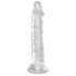 King Cock Clear 8 - vakuumska čašica, veliki dildo (20 cm)