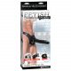 Fetish Strap-On 12 - hollow strap-on dildo (black)