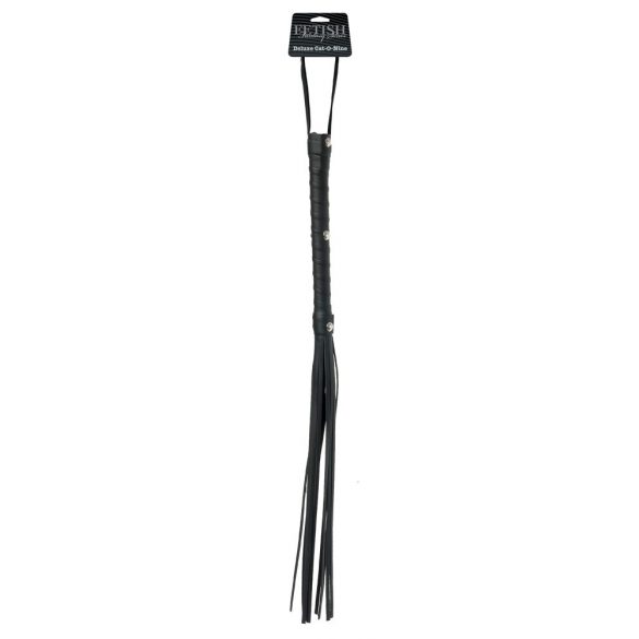 Fetish Fantasy Deluxe Cat-O-Nine Whip - 65cm - Black