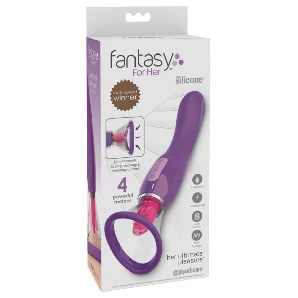 Fantasy - punjivi, 3u1 vibrator (ljubičasti)