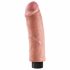 King Cock böjbar, realistisk vibrator (25 cm)